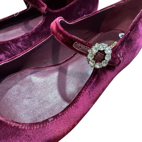 Revolve Larroude Blair Ballet Flat In Wine Velvet - Picture 8 of 11